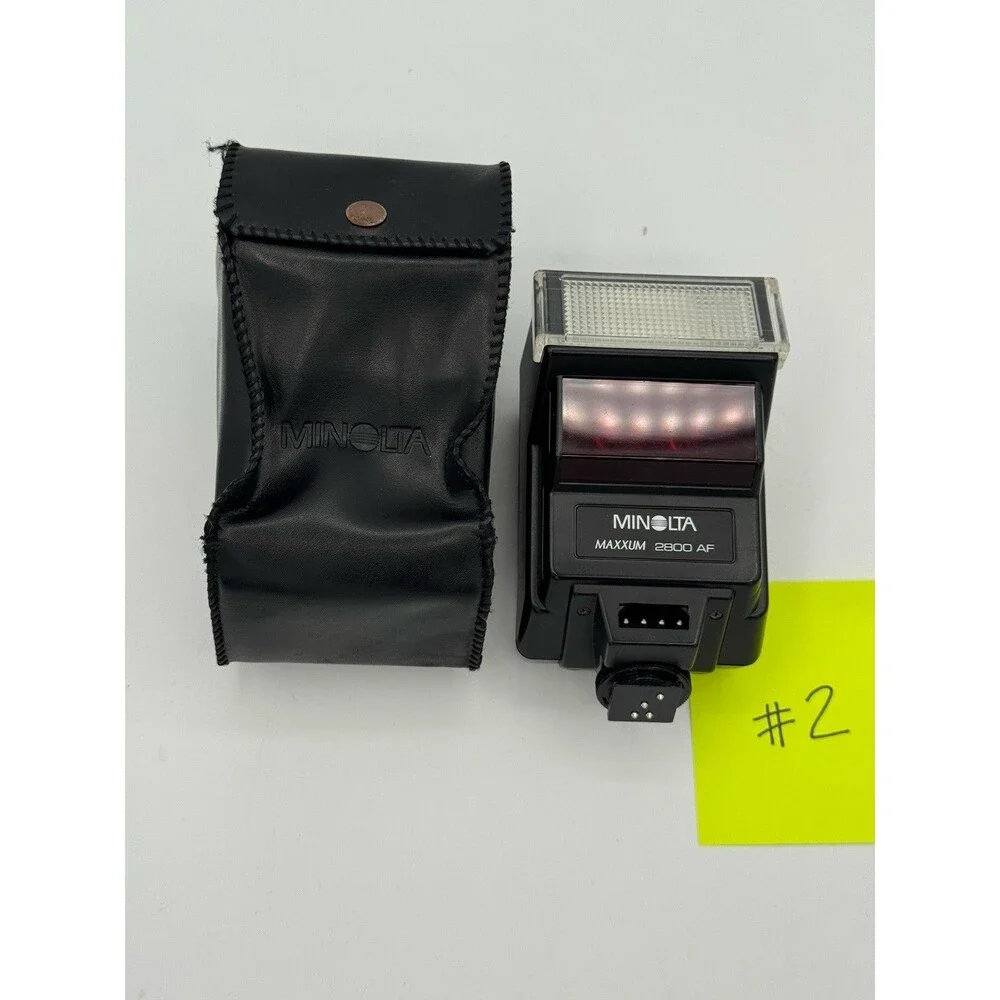 Minolta Maxxum AF 2800AF Flash With Case Tested Working Great